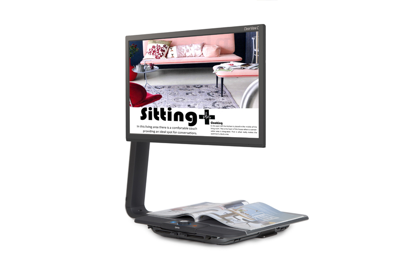 The ClearView C HD Desktop video magnifier. ETLB can provide training on this product.