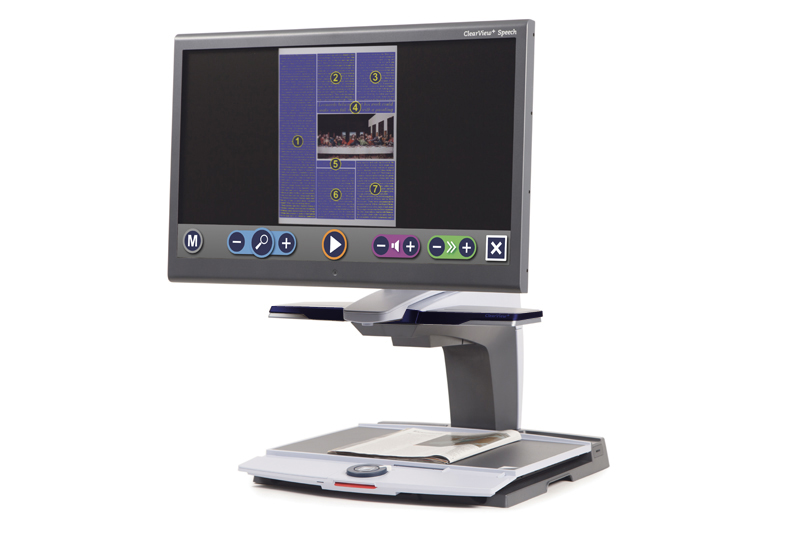 The ClearView+ HD Desktop video magnifier. ETLB can provide training on this product.