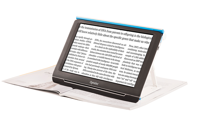 The Compact 10 handheld electronic magnifier. ETLB can provide training on this product.