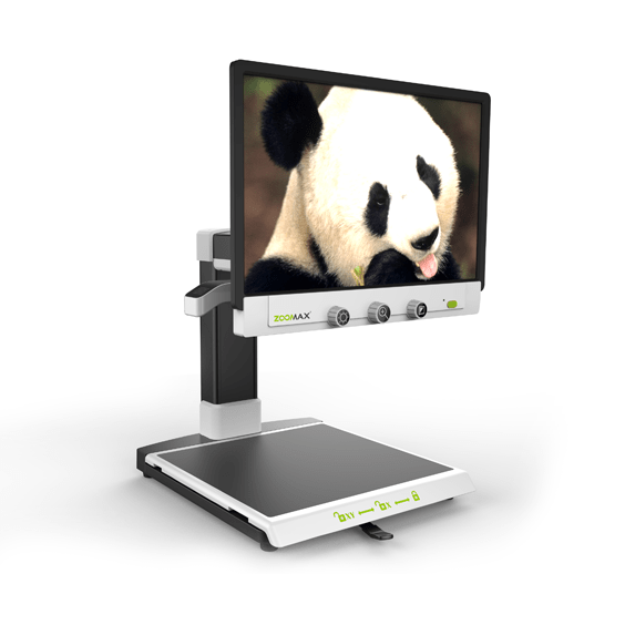 The Panda HD Luggable video magnifier. ETLB can provide training on this product.