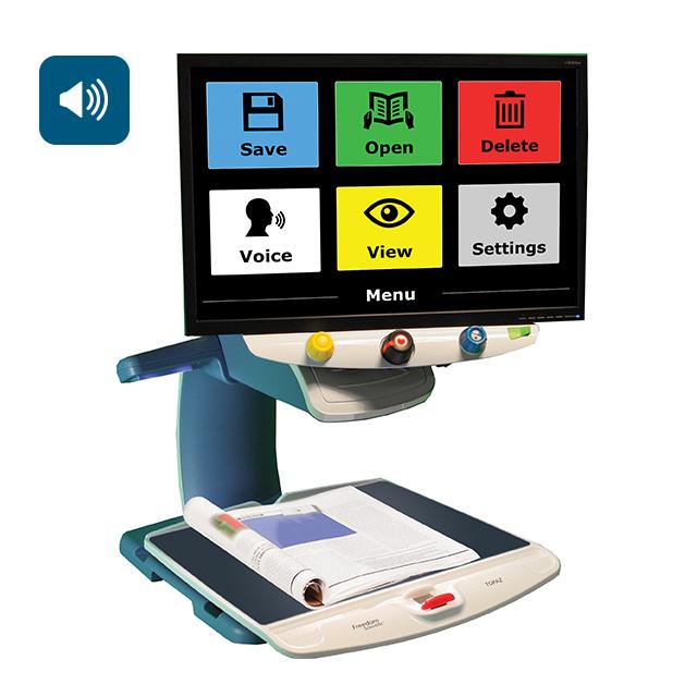The Topaz OCR Desktop video magnifier. ETLB can provide training on this product.