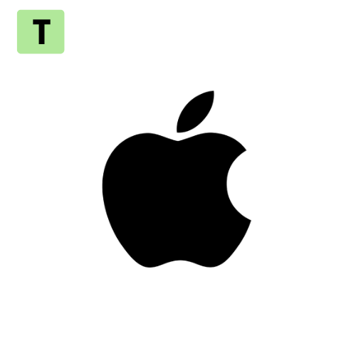 Apple logo. ETLB can provide training on this product.